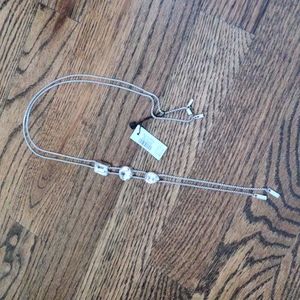 NWT White House Black Market Cable-Wrap Three-Stone Y-Necklace. New with Tags